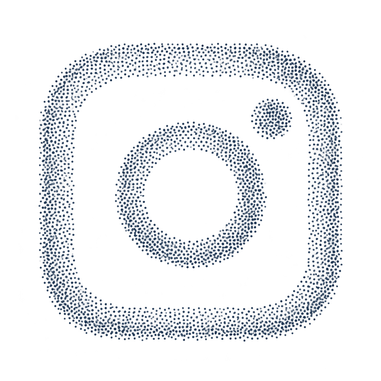 Instagram – Logo im Navy-Punktrasterstil